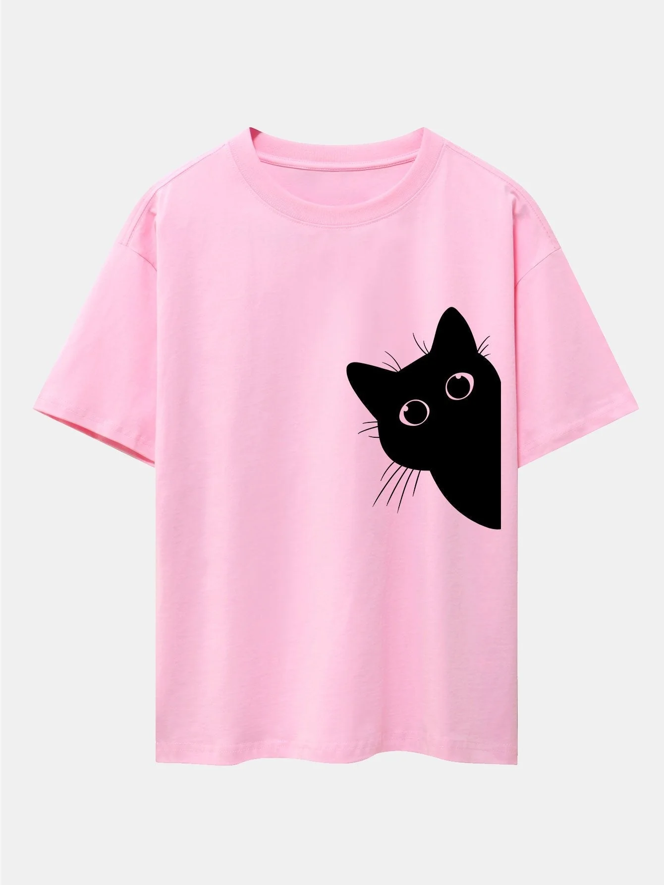 Valentino® | Black Cat Print Drop Shoulder Oversize T-Shirt - Image 3