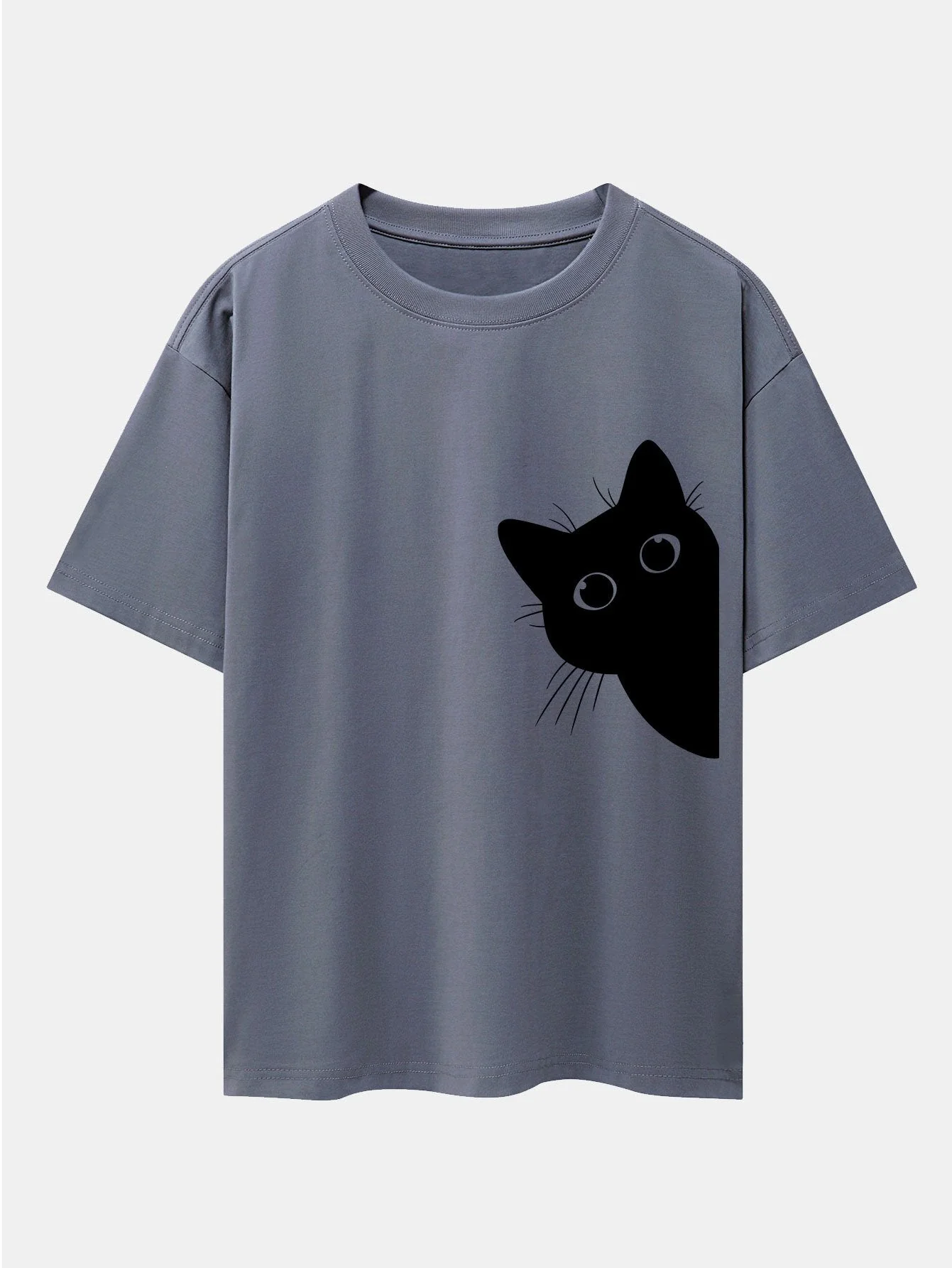 Valentino® | Black Cat Print Drop Shoulder Oversize T-Shirt - Image 5