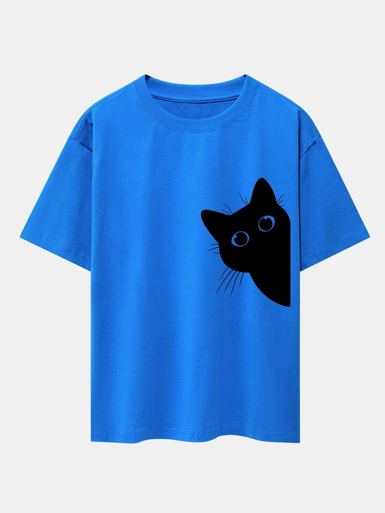 Valentino® | Black Cat Print Drop Shoulder Oversize T-Shirt - Image 6