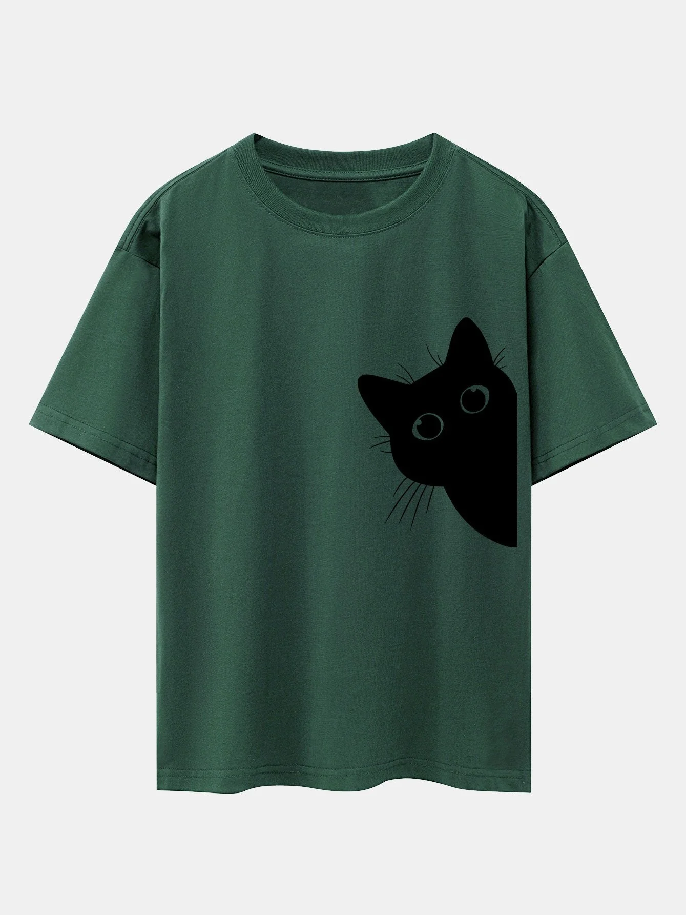 Valentino® | Black Cat Print Drop Shoulder Oversize T-Shirt - Image 8