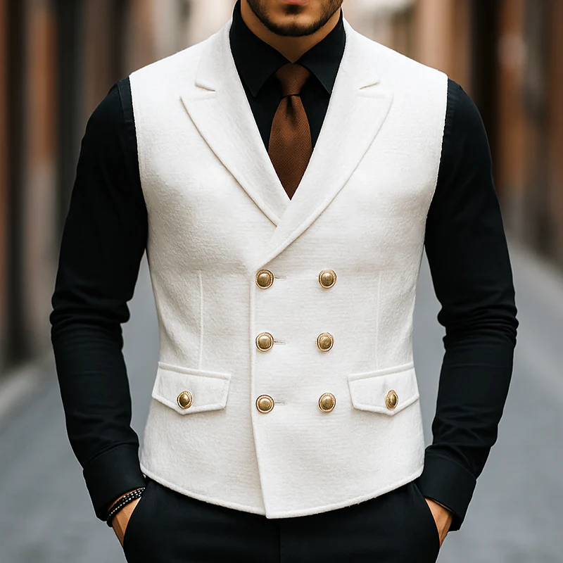 Vernon | Men'S Vintage Casual Double Breasted Vest - Image 2