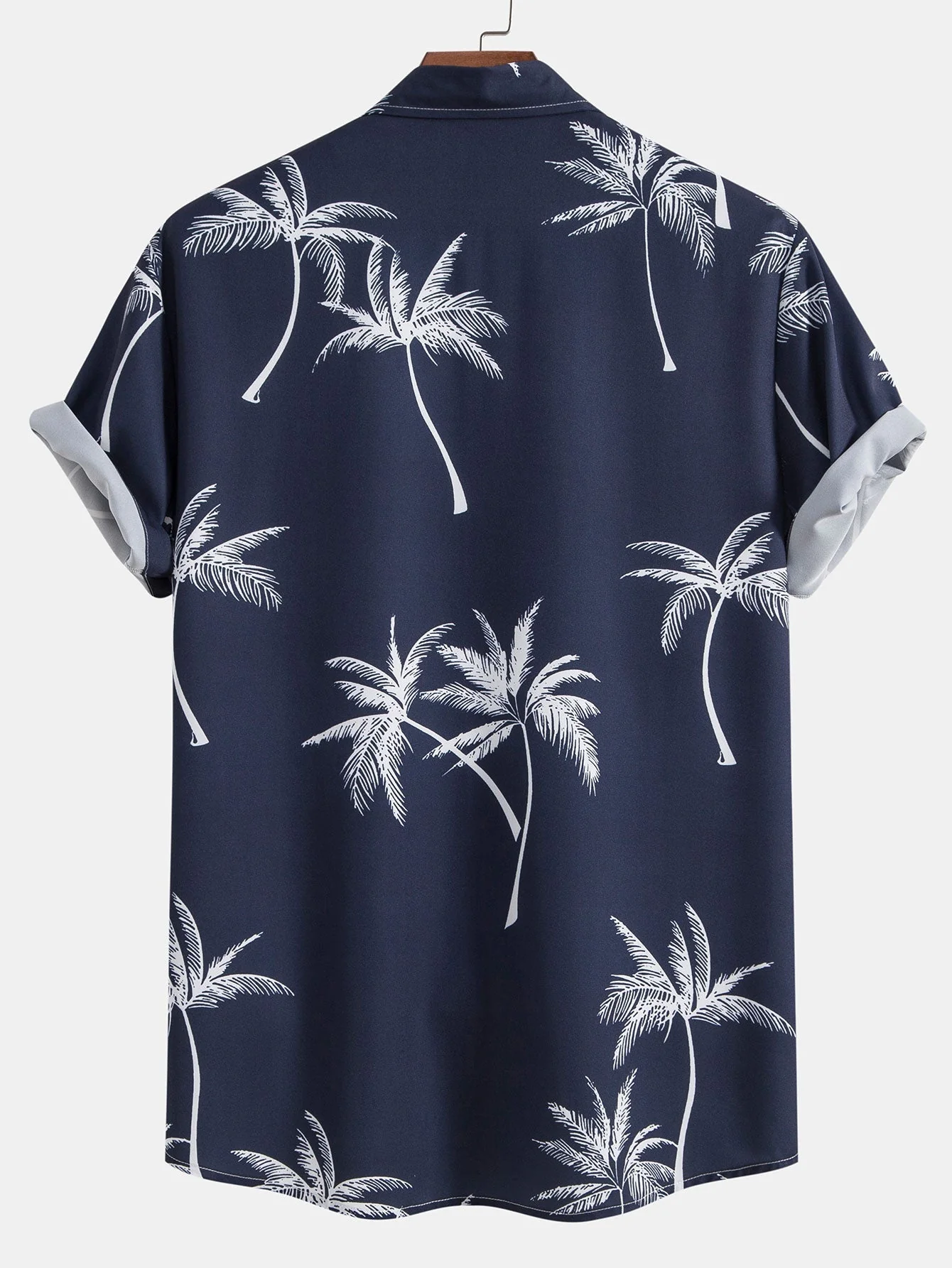 Víctor® | Palm Tree Print Button Up Shirt - Image 4