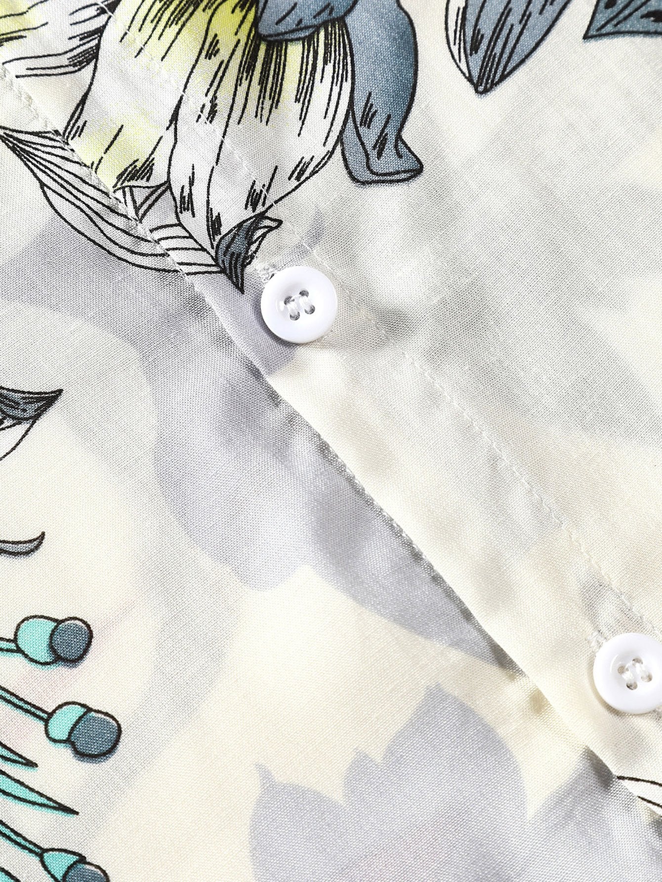 Vladimir® | Viscose Floral Print Button Up Shirt - Image 5