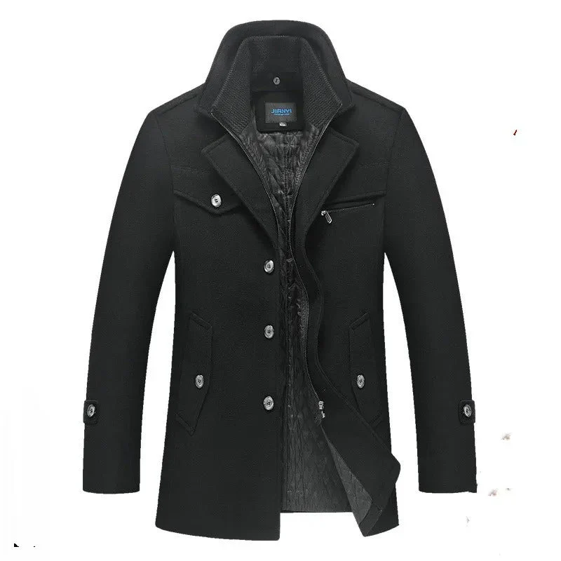 Wenceslaus | Long quilted coat with double zipper