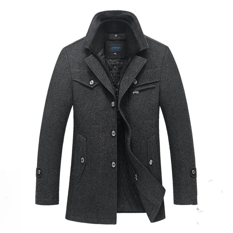 Wenceslaus | Long quilted coat with double zipper - Image 3