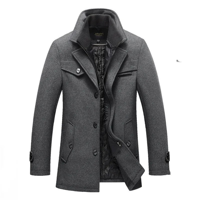 Wenceslaus | Long quilted coat with double zipper - Image 4