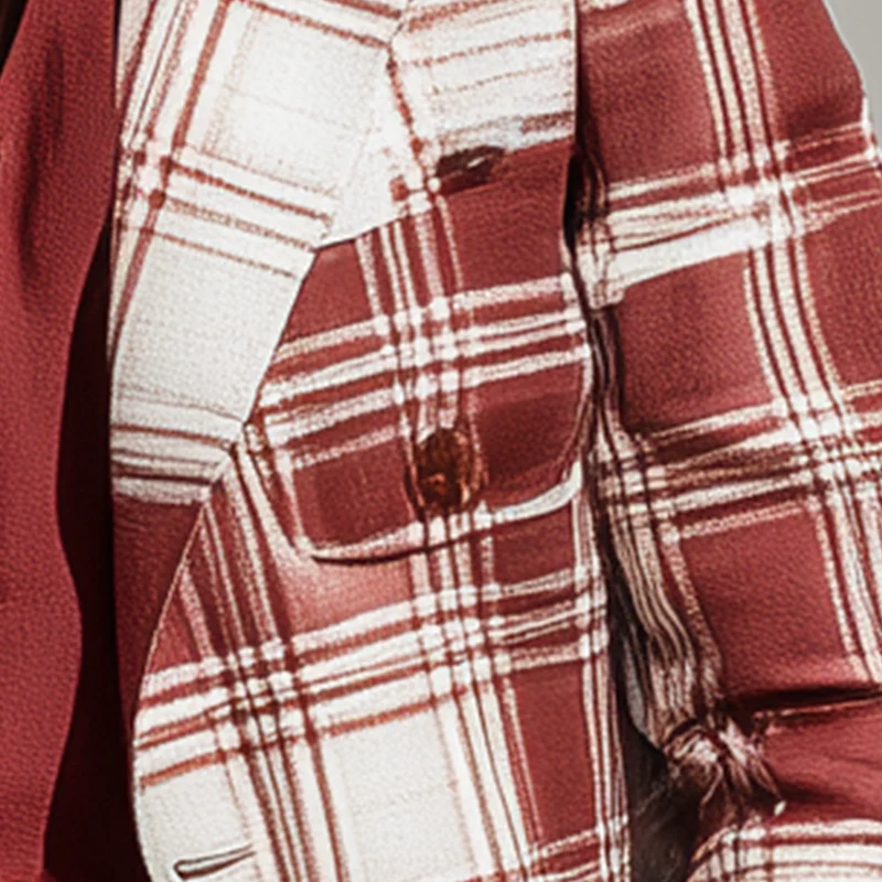 Wesley | Men'S Vintage Check Linen Blend Long Sleeve Blazer - Image 3