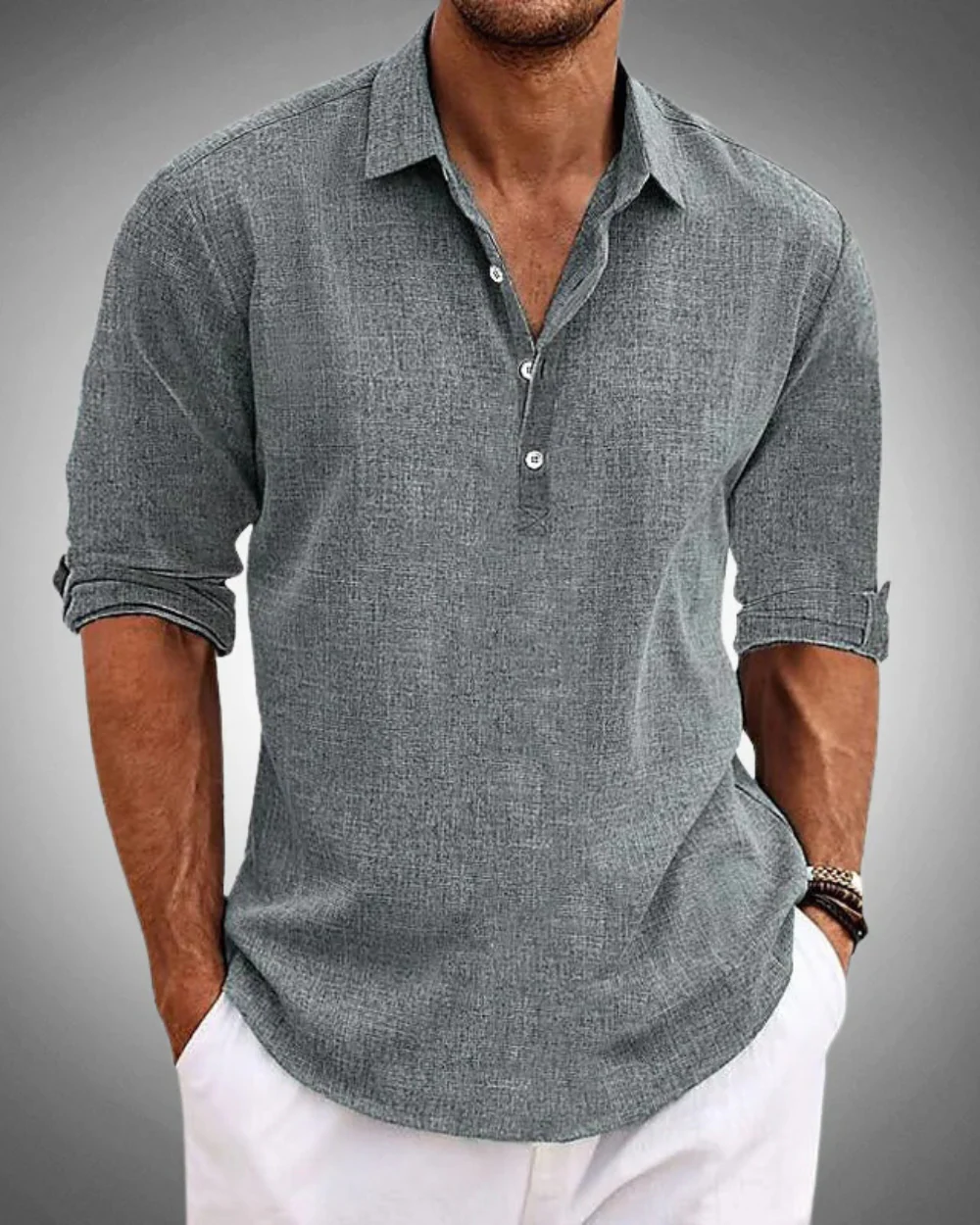 Wesley | Sabbio Classic Cotton Shirt - Image 3