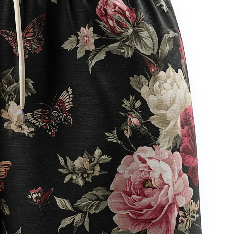 Willie | Men'S Summer Fashion Flower Print Polyester Blend Casual Shorts - Image 4