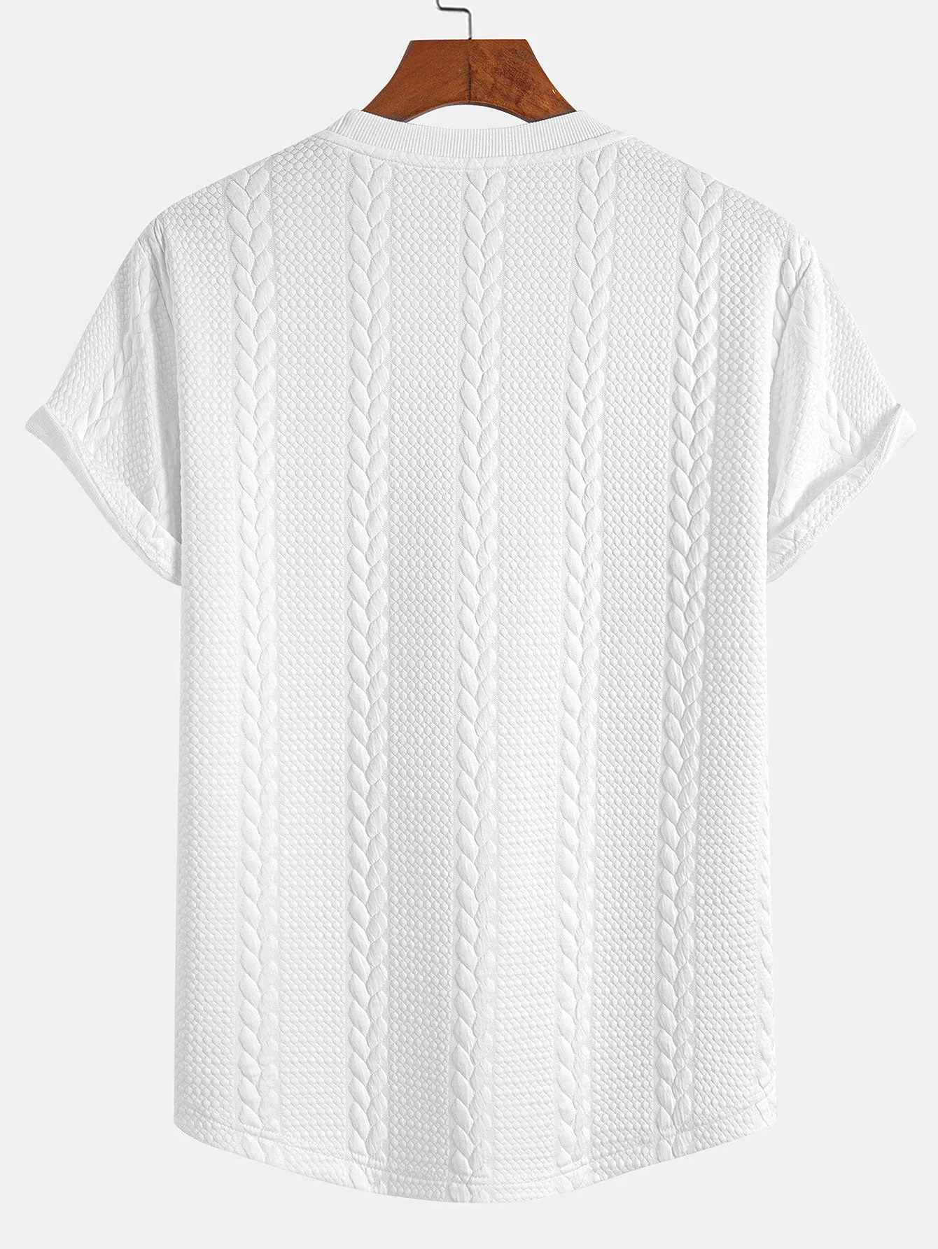 Wyatt® | Twist Jacquard Arc Hem T-Shirt - Image 2