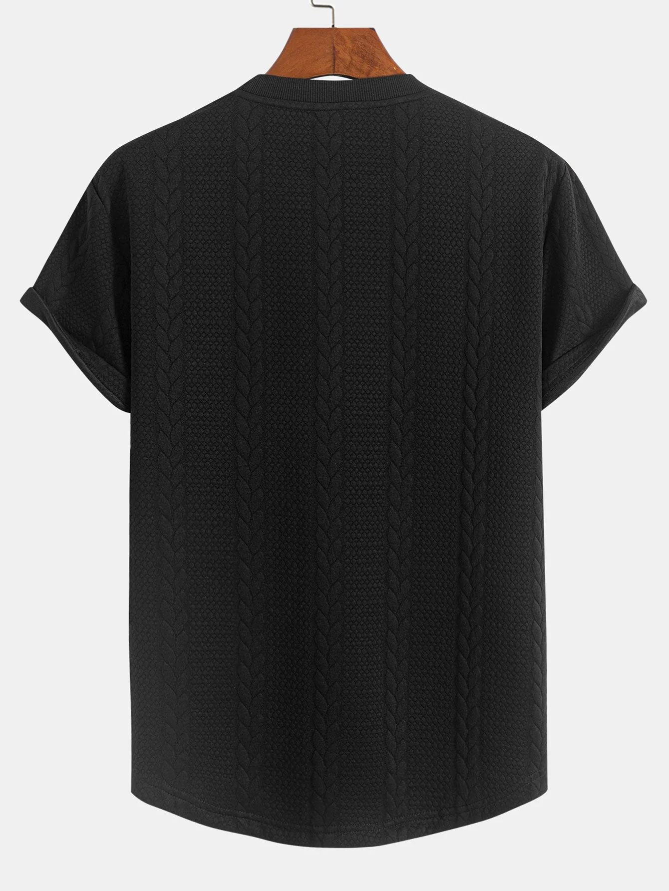 Wyatt® | Twist Jacquard Arc Hem T-Shirt - Image 4
