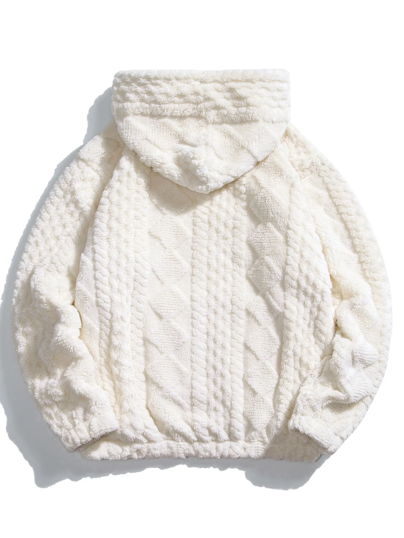 Yuri | Geometry Jacquard Teddy Hoodie - Image 3