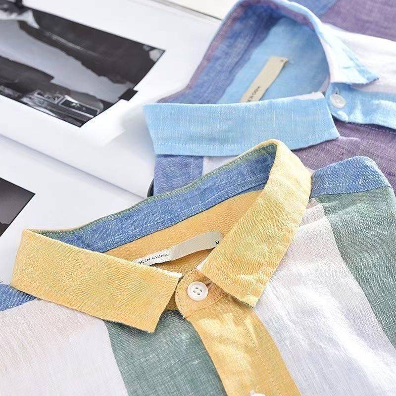 Yves® | Striped Light Linen Shirt - Image 8