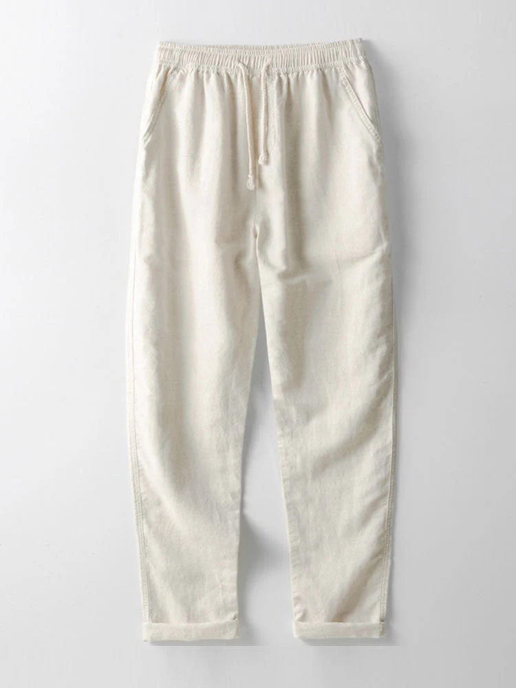 Zachary® | Waffle Button Up Shirt & Straight Leg Linen Pants - Image 13