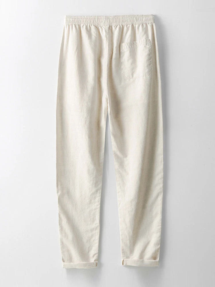 Zachary® | Waffle Button Up Shirt & Straight Leg Linen Pants - Image 14