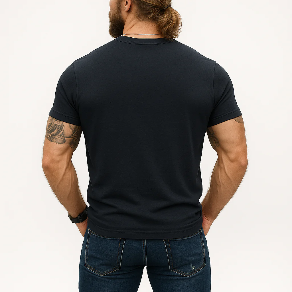 Zackary | Men'S Summer Fashion Simple Line Printed Cotton Short-Sleeved T-Shirt - Image 3