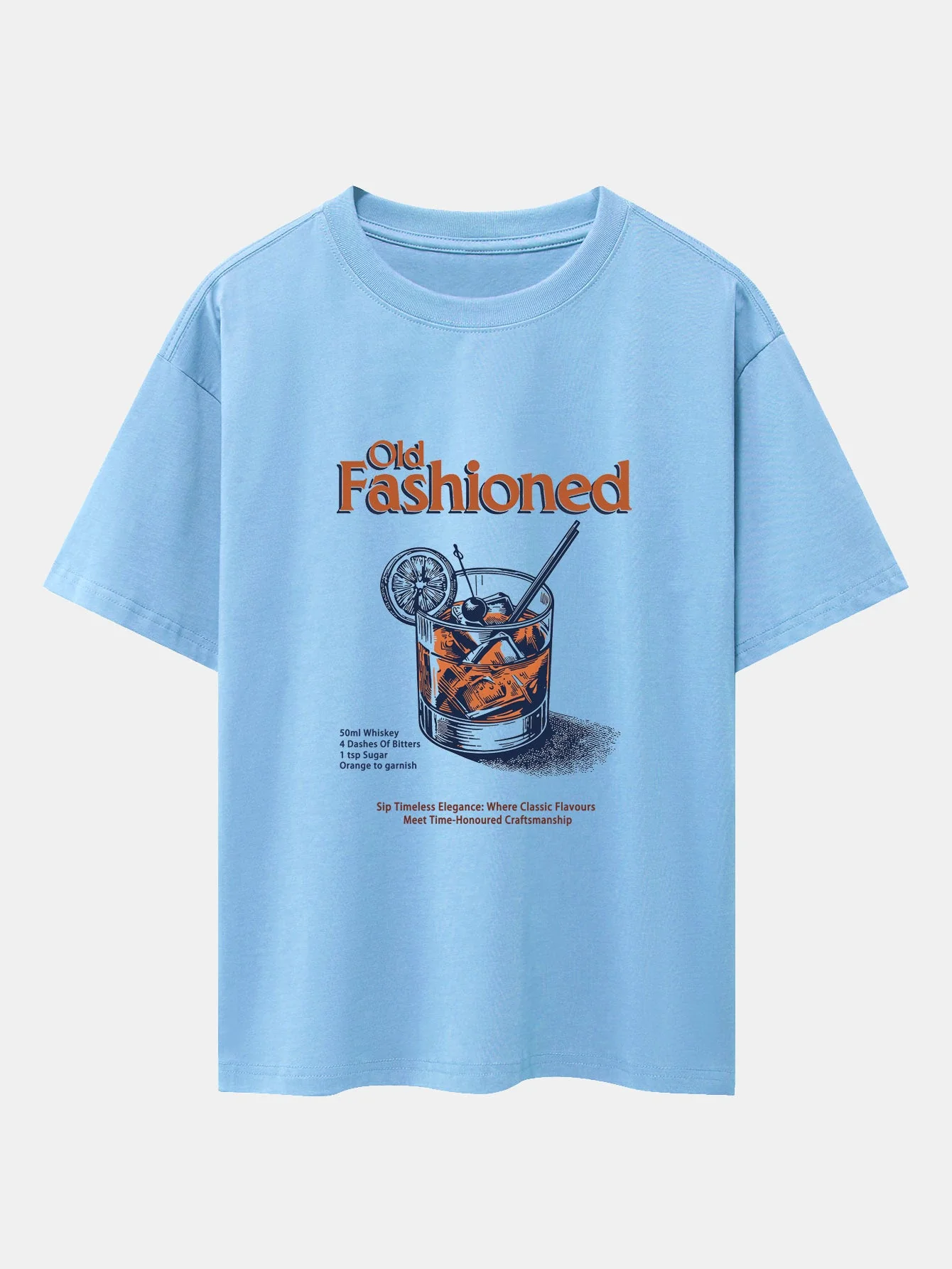 Zane® | Vintage Whiskey Print Drop Shoulder Oversize T-Shirt - Image 10