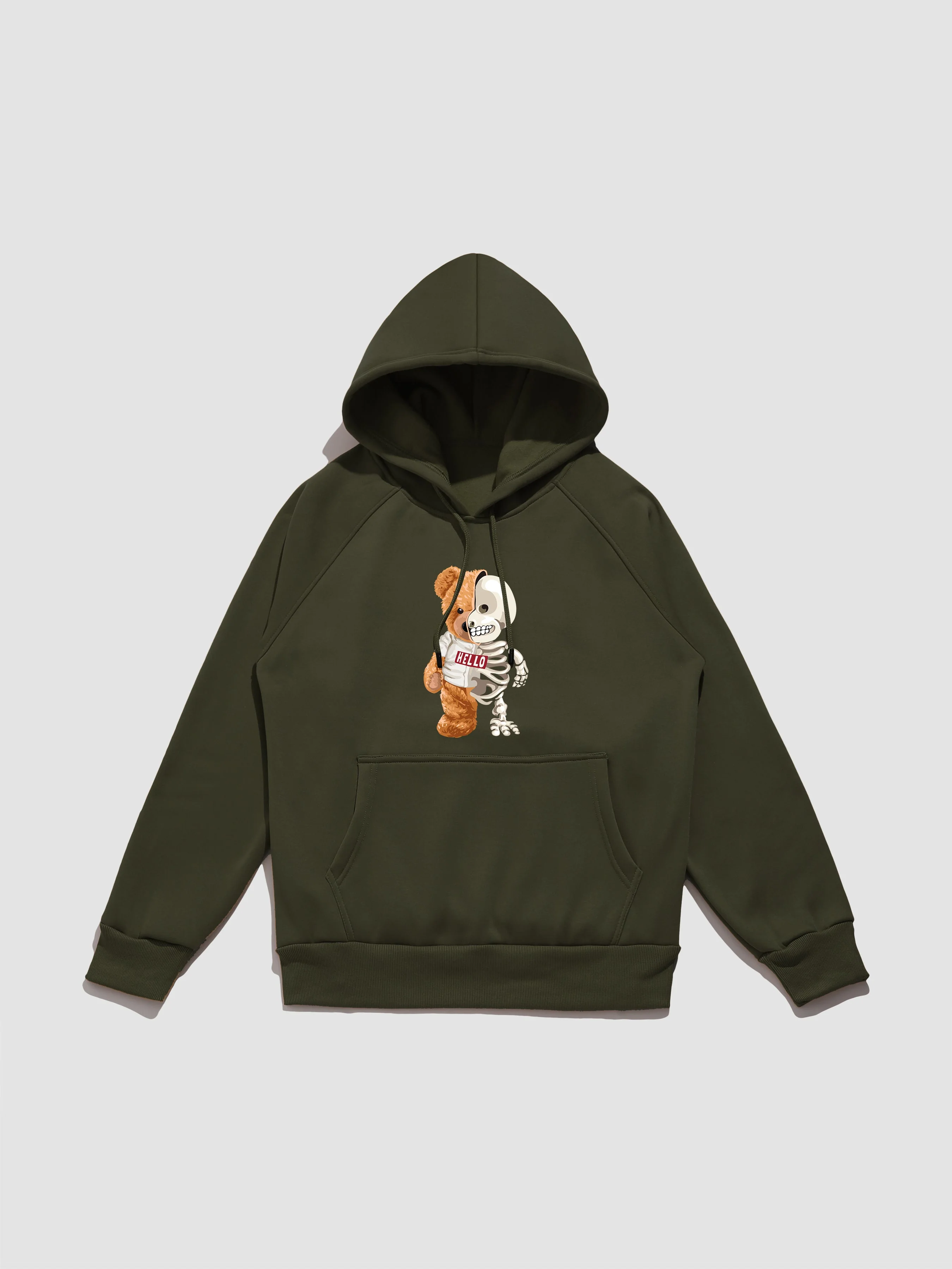 Zavier | Skeleton Bear Print Hoodie - Image 2