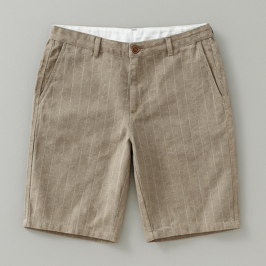 Zeno | Sloane Pinstripe Linen Shorts - Image 3