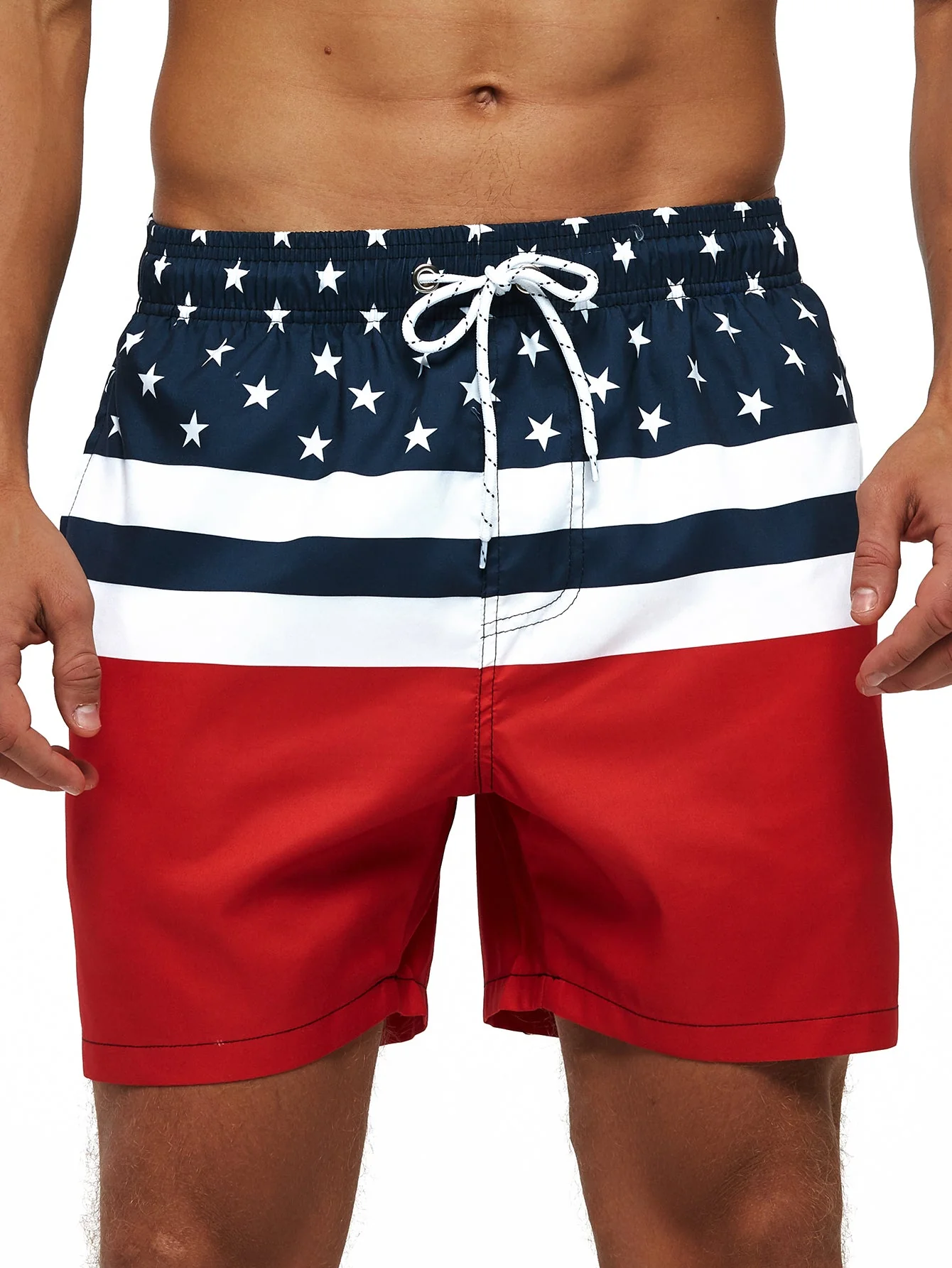 Zeno | Stars And Stripes Print Swim Shorts