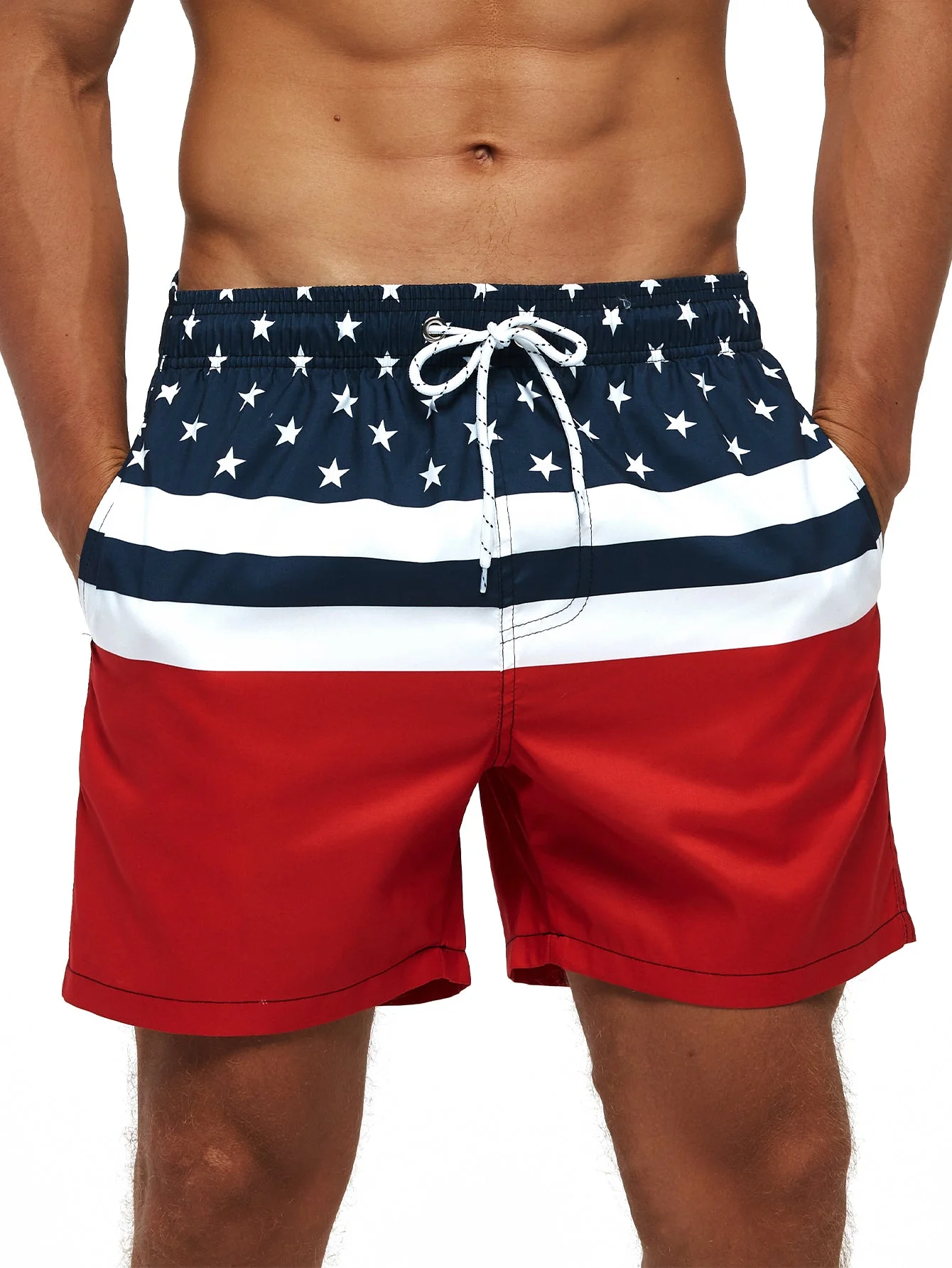 Zeno | Stars And Stripes Print Swim Shorts - Image 2