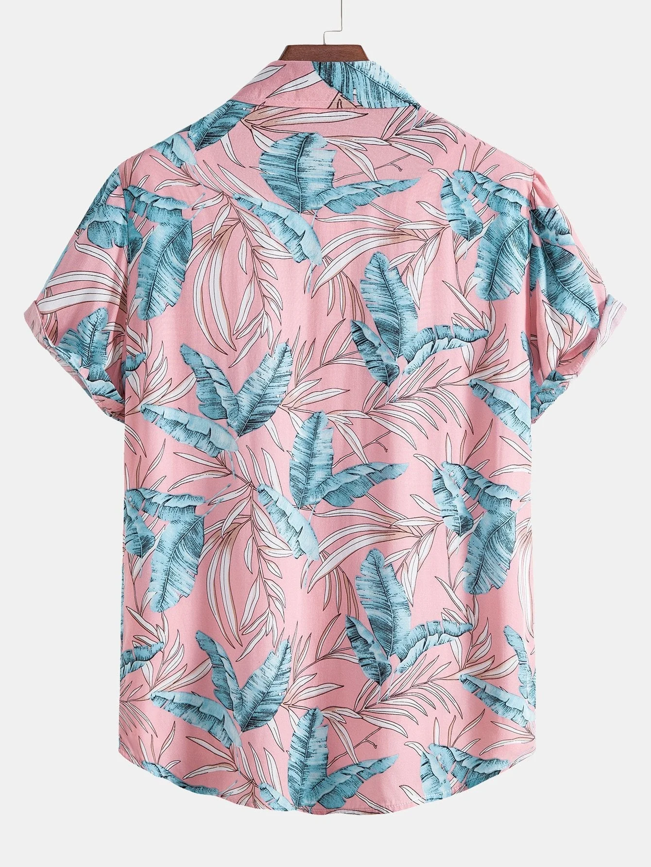 Zeus® | Viscose Tropical Print Button Up Shirt & Short Length Swim Shorts - Image 3
